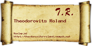 Theodorovits Roland névjegykártya